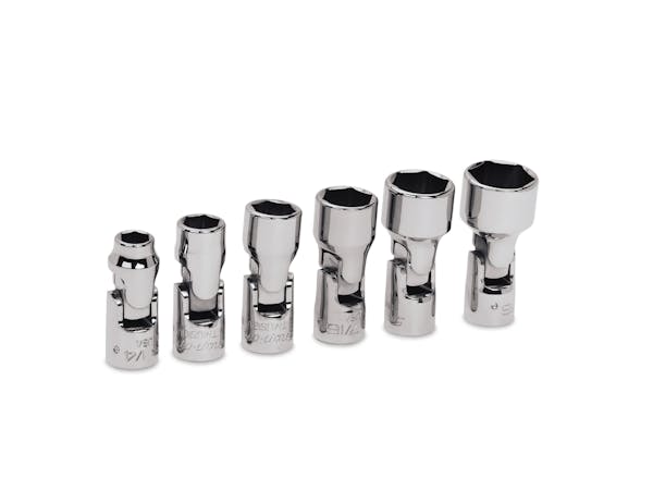 6 pc 1/4" Drive 6-Point SAE Flank Drive® Shallow Universal Socket Set (1/4, 5/16, 3/8-9/16") 3 6 pc 1/4" Drive 6-Point SAE Flank Drive® Shallow Universal Socket Set (1/4, 5/16, 3/8-9/16")