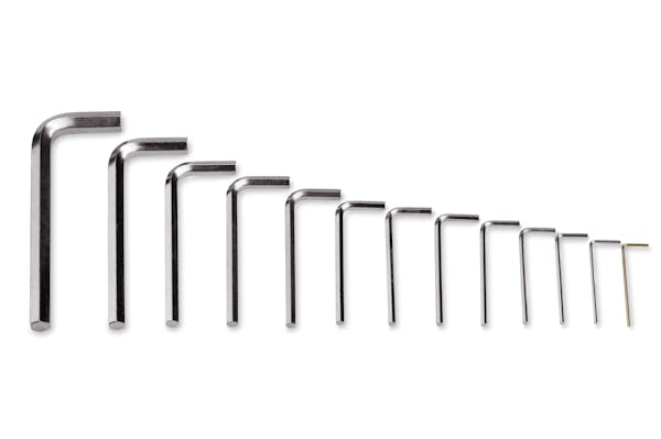 13 pc SAE L-Shaped Hex Wrench Set (.050–3/8")
