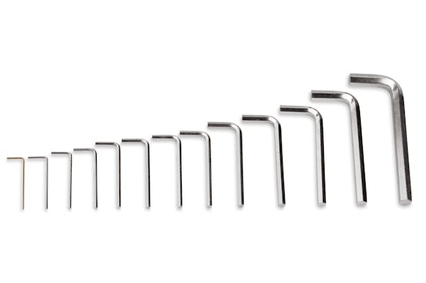 13 pc SAE L-Shaped Hex Wrench Set (.050–3/8")