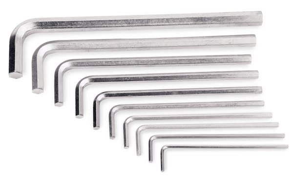 10 pc SAE Long L-Shaped Hex Wrench Set (3/32–3/8")