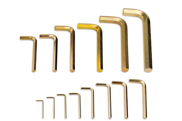 14 pc Metric L-Shaped Hex Wrench Set (2–19 mm)