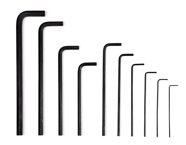 10 pc Metric Extra-Long L-Shaped Hex Key Set (1.5-10 mm)