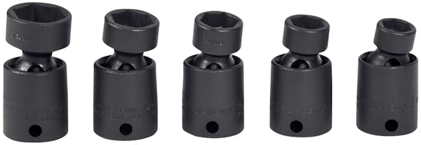 5 pc 3/8" Drive 6-Point SAE Low Profile Swivel Impact Socket Set (7/16-5/8 and 3/4")