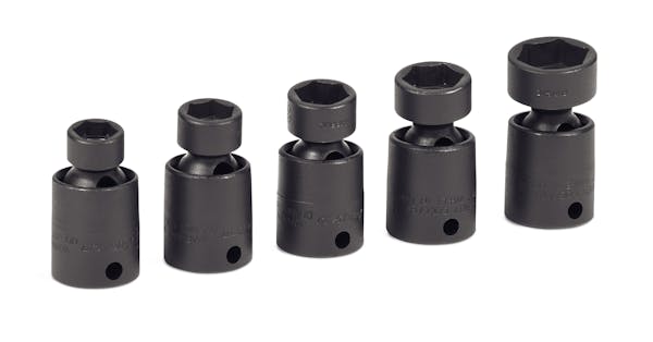 5 pc 3/8" Drive 6-Point SAE Low Profile Swivel Impact Socket Set (7/16-5/8 and 3/4")