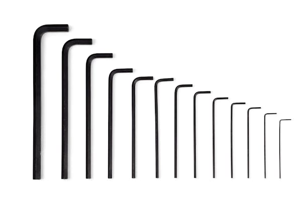 13 pc SAE Extra-Long L-Shaped Hex Key Set (0.05-3/8")