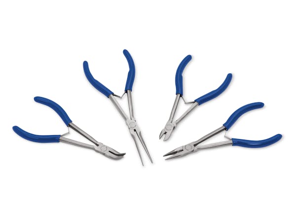 4 pc Long-Neck Miniature Pliers Set (Blue-Point®)