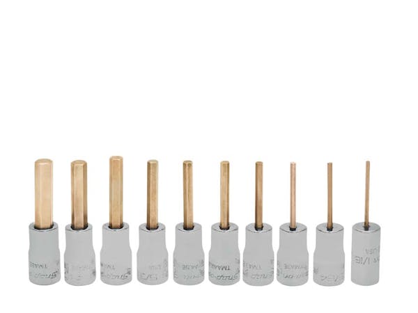 10 pc 1/4" Drive SAE Hex Driver Bit Socket Set (1/16-1/4")