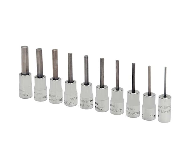 10 pc 1/4" Drive SAE Hex Driver Bit Socket Set (1/16-1/4")