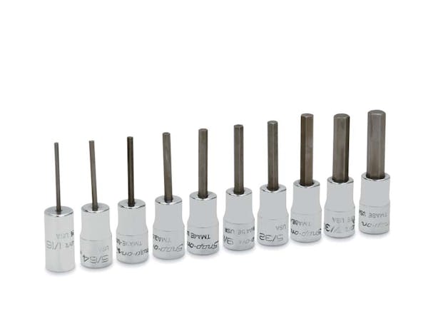 10 pc 1/4" Drive SAE Hex Driver Bit Socket Set (1/16-1/4") 3 10 pc 1/4" Drive SAE Hex Driver Bit Socket Set (1/16-1/4")
