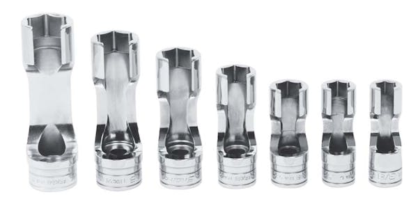 7 pc 3/8" Drive 6-Point SAE Flank Drive® Flare Nut Socket Set (3/8-3/4")