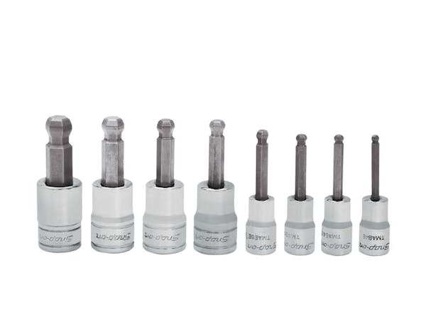 8 pc Combination Drive SAE Standard Ball Hex Bit Socket Set (1/8-3/8")