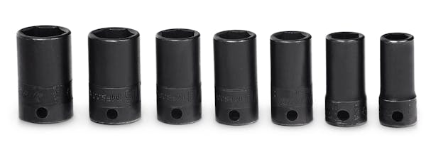 7 pc 3/8" Drive 6-Point SAE Flank Drive® Semi-Deep Impact Socket Set (3/8-3/4")