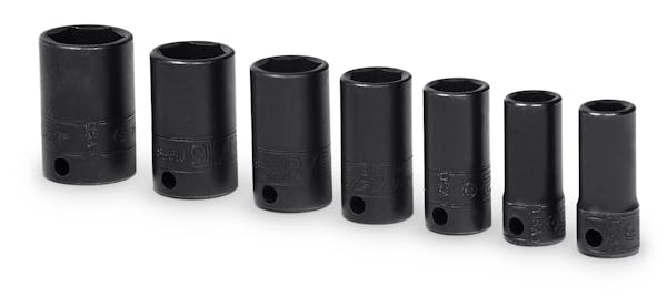 7 pc 3/8" Drive 6-Point SAE Flank Drive® Semi-Deep Impact Socket Set (3/8-3/4")
