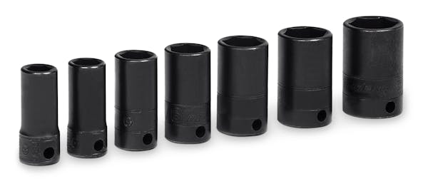 7 pc 3/8" Drive 6-Point SAE Flank Drive® Semi-Deep Impact Socket Set (3/8-3/4")
