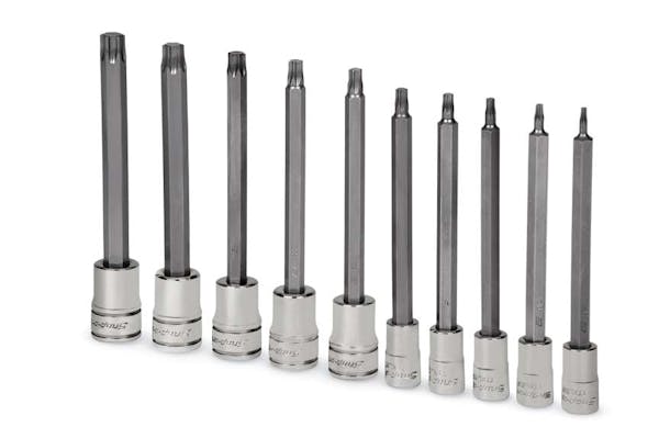 10 pc Combination Drive TORX® Bit Long Socket Set (T8-T50)