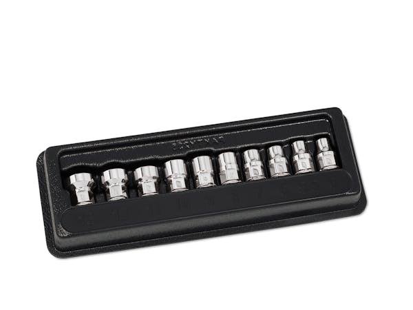10 pc 1/4" Drive 6-Point Metric Flank Drive® Low Profile Socket Set (5-13 mm)