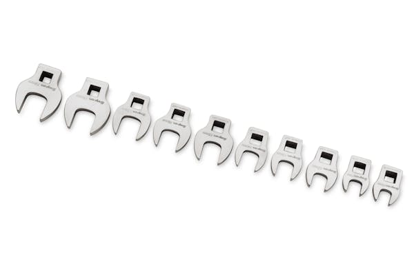 10 pc 3/8" Drive Metric Open-End Crowfoot Wrench Set (10-19 mm)