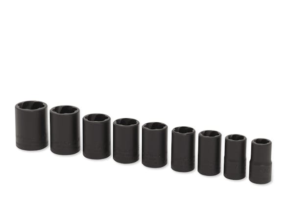 9 pc 3/8" Drive Metric/SAE Shallow Twist Impact Socket Set (Blue-Point®)