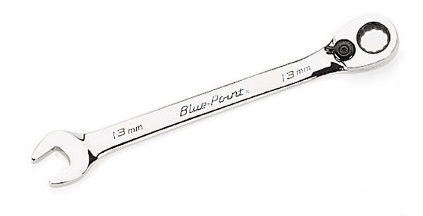 13 mm 12-Point Metric 15° Offset Ratcheting Combination Wrench (Blue-Point®)