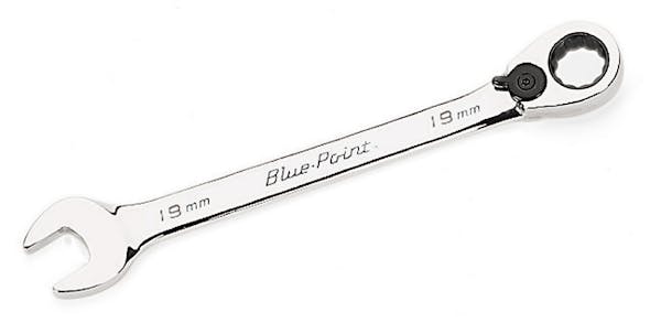 19 mm 12-Point Metric 15° Offset Ratcheting Combination Wrench (Blue-Point®)