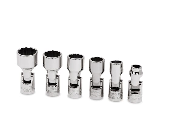 6 pc 1/4" Drive 12-Point SAE Flank Drive® Shallow Universal Socket Set (1/4, 5/16, 3/8-9/16")