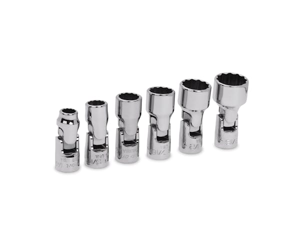 6 pc 1/4" Drive 12-Point SAE Flank Drive® Shallow Universal Socket Set (1/4, 5/16, 3/8-9/16") 3 6 pc 1/4" Drive 12-Point SAE Flank Drive® Shallow Universal Socket Set (1/4, 5/16, 3/8-9/16")