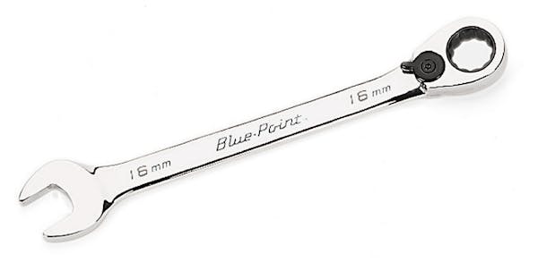16 mm 12-Point Metric 15° Offset Ratcheting Combination Wrench (Blue-Point®)