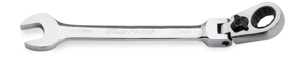 17 mm 12-Point Metric 15° Offset Flex-Head Ratcheting Box/Open-End Wrench (Blue-Point®)