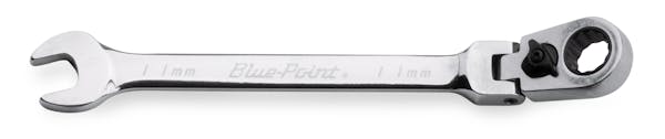 11 mm 12-Point Metric 15° Offset Flex-Head Ratcheting Box/Open-End Wrench (Blue-Point®)