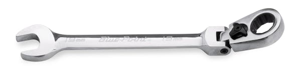 19 mm 12-Point Metric 15° Offset Flex-Head Ratcheting Box/Open-End Wrench (Blue-Point®)