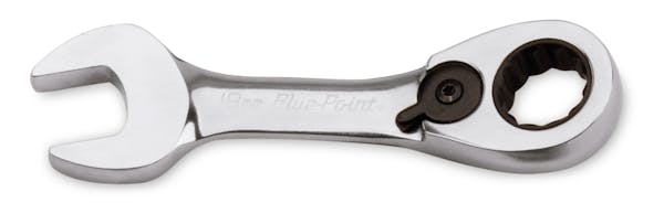 18 mm 12-Point Metric 15° Offset Short Ratcheting Combination Wrench (Blue-Point®)