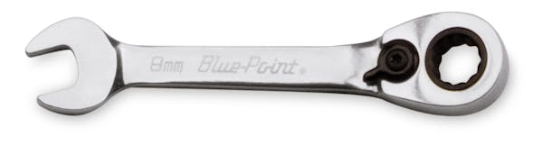 8 mm 12-Point Metric 15° Offset Short Ratcheting Combination Wrench (Blue-Point®)