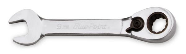 9 mm 12-Point Metric 15° Offset Short Ratcheting Combination Wrench (Blue-Point®)