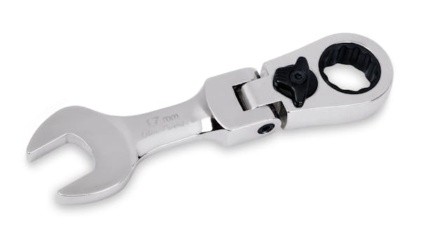 17 mm 12-Point Metric Midget 15° Offset Box Flex-Head Ratcheting Combination Wrench (Blue-Point®)