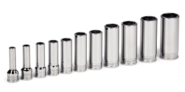 11 pc 3/8" Drive 6-Point SAE Flank Drive® Deep Socket Set