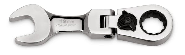19 mm 12-Point Metric Midget 15° Offset Box Flex-Head Ratcheting Combination Wrench (Blue-Point®)