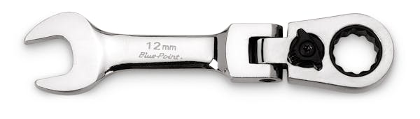 12 mm 12-Point Metric Midget 15° Offset Box Flex-Head Ratcheting Combination Wrench (Blue-Point®)