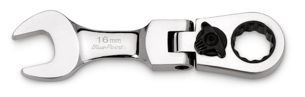 16 mm 12-Point Metric Midget 15° Offset Box Flex-Head Ratcheting Combination Wrench (Blue-Point®)