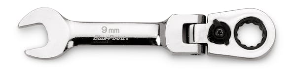 9 mm 12-Point Metric Midget 15° Offset Box Flex-Head Ratcheting Combination Wrench (Blue-Point®)