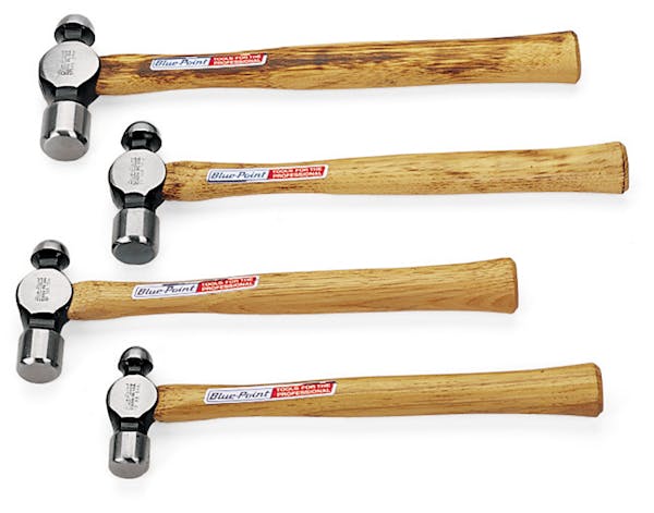 4 pc Ball Peen Hickory Hammer Set (Blue-Point®)