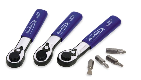7 pc Bit Miniature Ratcheting Handle Set (Blue-Point®)