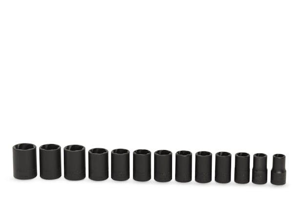 13 pc 3/8" Drive Metric/SAE Shallow Twist Impact Socket Set (Blue-Point®)