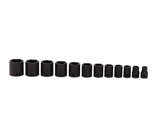 12 pc 3/8" Drive 6-Point SAE Flank Drive® Shallow Impact Socket Set (5/16-1")