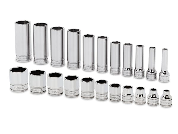 22 pc 3/8" Drive 6-Point SAE Flank Drive® Shallow/Deep Combination Socket Set (1/4-7/8")
