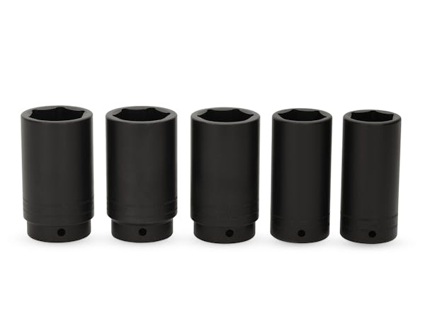 5 pc 1/2" Drive 6-Point Metric Flank Drive® Deep Impact Socket Set (29-30 and 34-36 mm)