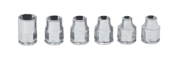 6 pc 1/4" Drive Low Profile Inverted TORX® Socket Set (E4-E10)