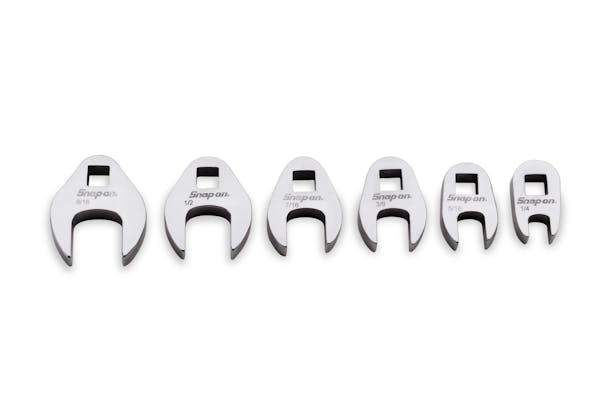 6 pc 1/4" Drive SAE Open-End Crowfoot Wrench Set (1/4-9/16")
