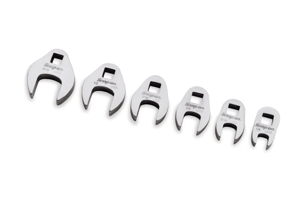 6 pc 1/4" Drive SAE Open-End Crowfoot Wrench Set (1/4-9/16")
