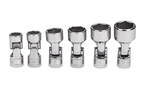 6 pc 1/4" Drive 6-Point Metric Flank Drive® Shallow Universal Socket Set (8, 10, 12-15 mm)