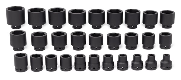29 pc 3/4" Drive 6-Point SAE Flank Drive® Shallow Impact Socket Set (9/16-2-3/8")